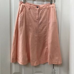 100% Linen skirt Tommy Hilfiger flowy peach/salmon color